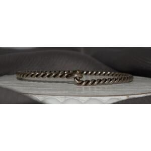 James Avery 925 Twisted Wire Hook On Bangle Bracelet 9.6G / 6in